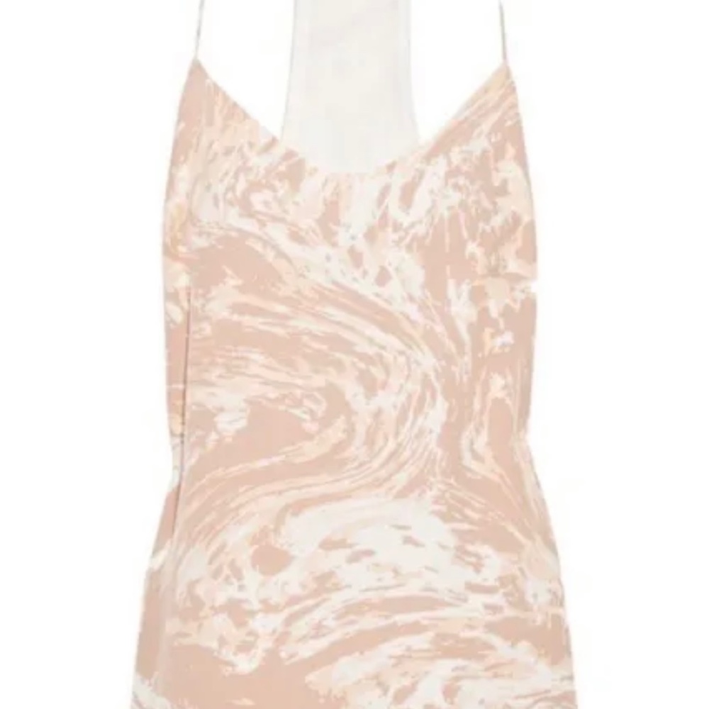 NWT! Tibi Marble Print Silk Racerback Camisole Size 8